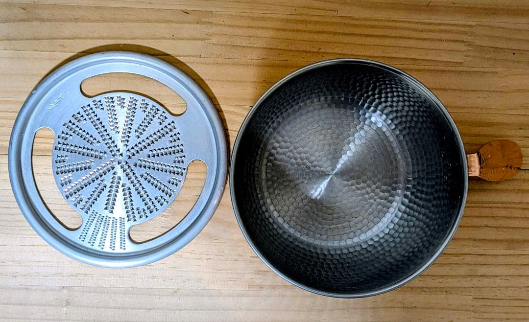 ふ*で様 【おろし金のロールスロイス】新光堂・純銅製おろし器【ハンドル付き】