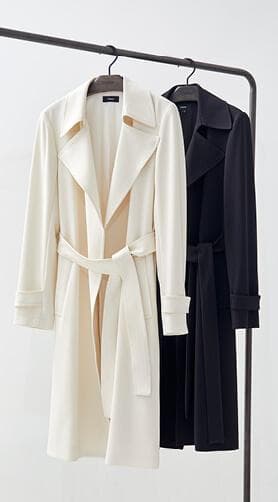 Theory 24AW Admiral Crepe トレンチコート ネイビー　P
