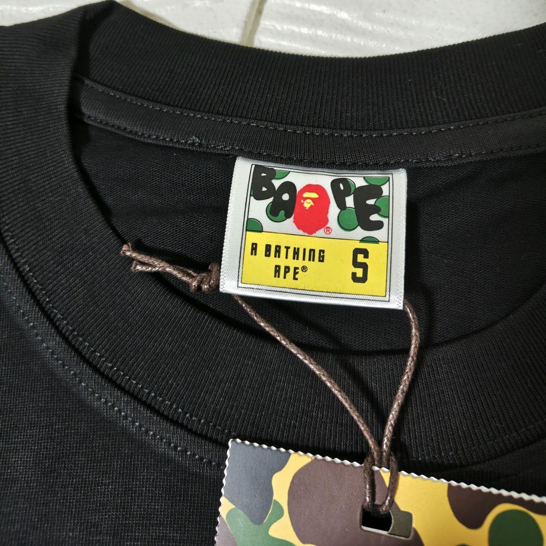 BAPE BY BATHING APE ピンクカモ ビッグロゴTシャツ ブラック