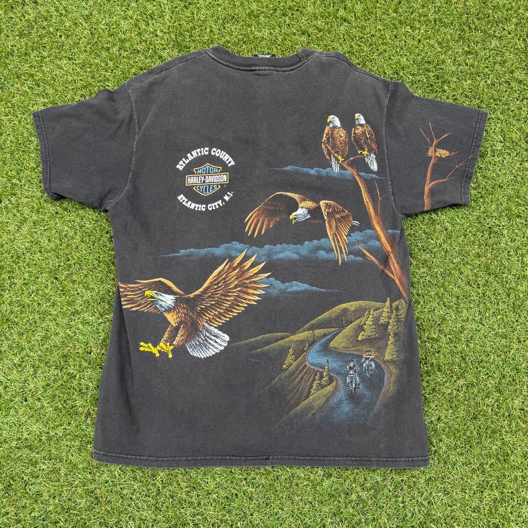 トップス 1170 Harley SOARING HIGH Eagle Tee Black
