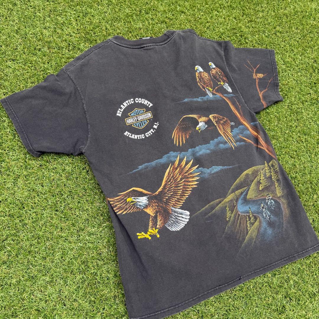 トップス 1170 Harley SOARING HIGH Eagle Tee Black