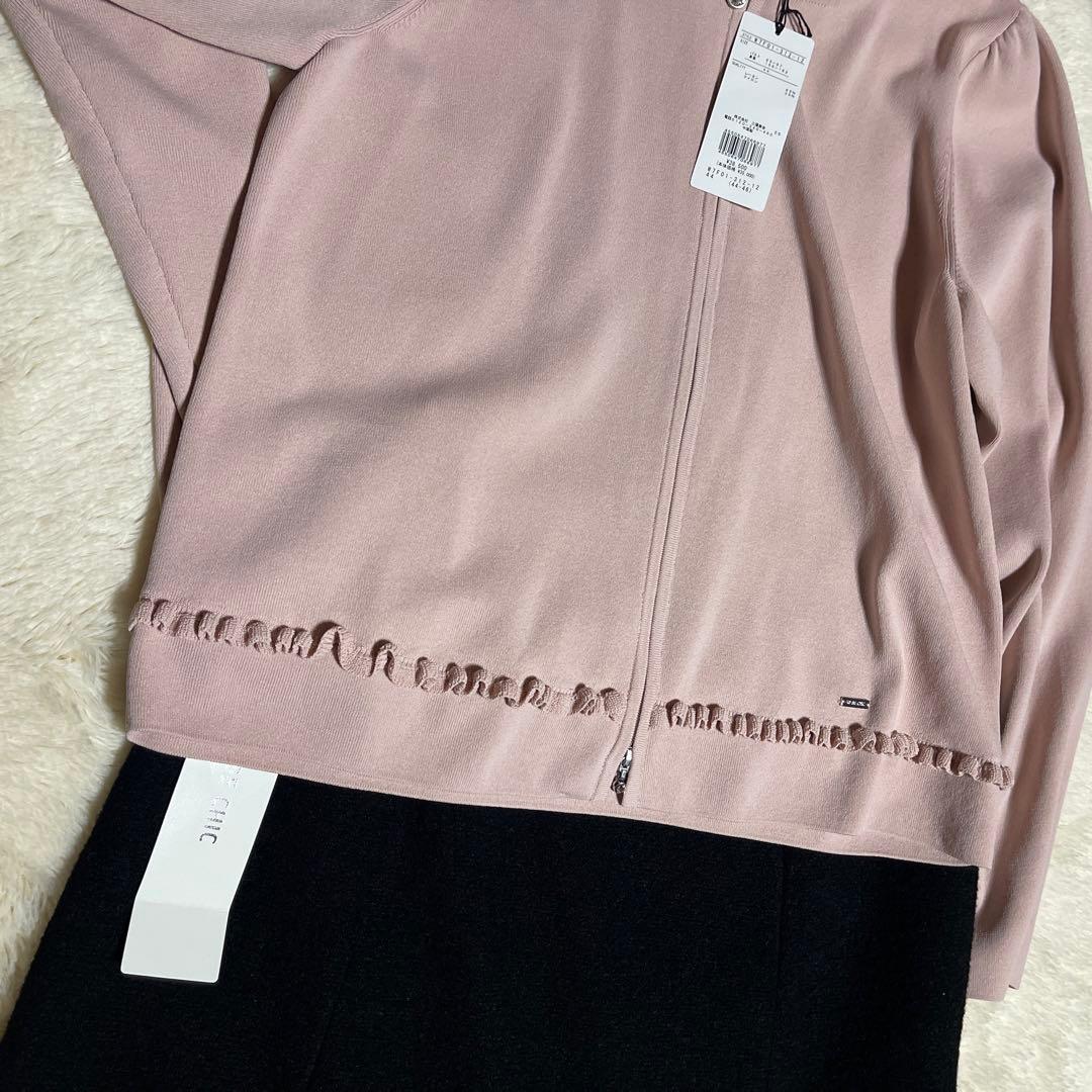 新品タグ付♡トゥービーシック【L】 レーヨンナイロンフーディーニット44 ピンク
