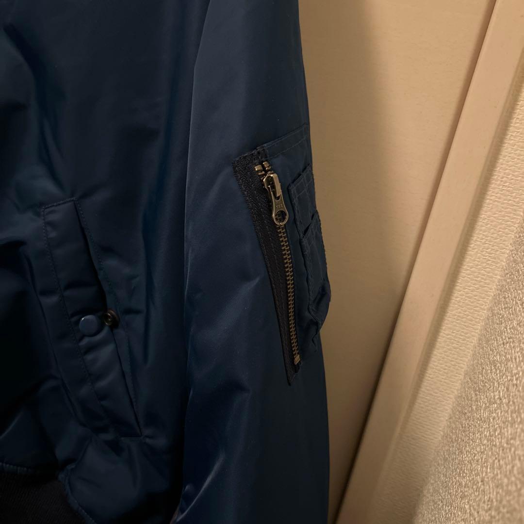 BEAMS リラックスフィット THERMOLITE MA-1 M NAVY
