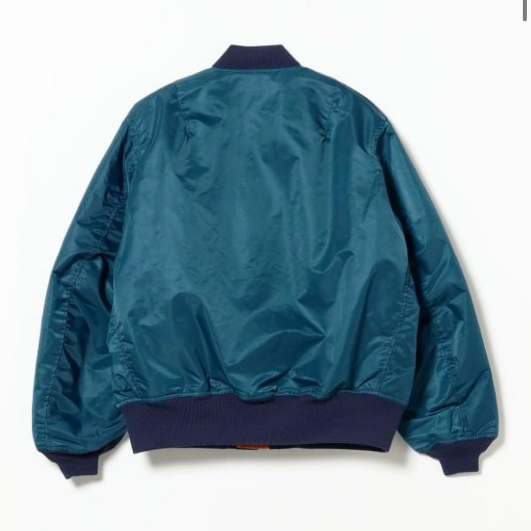 BEAMS リラックスフィット THERMOLITE MA-1 M NAVY