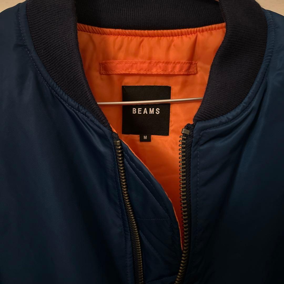 BEAMS リラックスフィット THERMOLITE MA-1 M NAVY