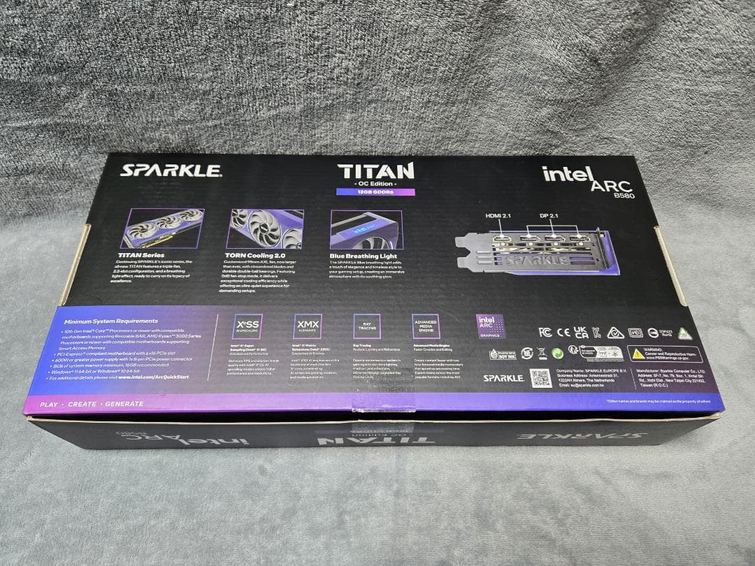 グラフィックボード・グラボ・ビデオカード SPARKLE B580 TITAN OC 12G (intel ARC