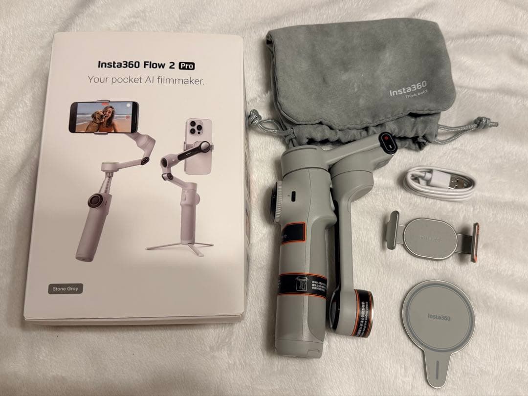 【美品】Insta360 Flow 2 pro（磁気スマートフォンマウント付き）