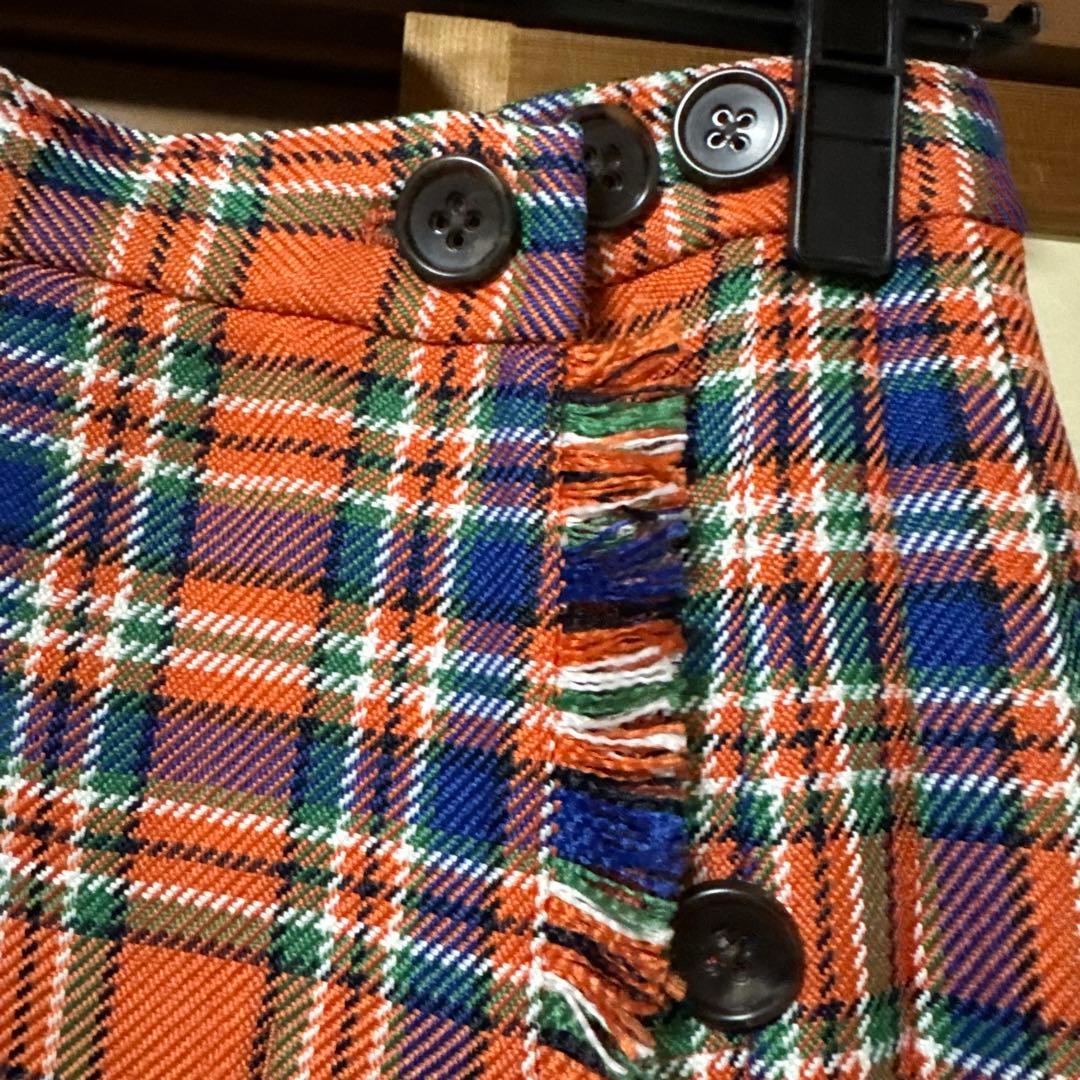 BEAMS BOY チェック キルトスカート 23FW