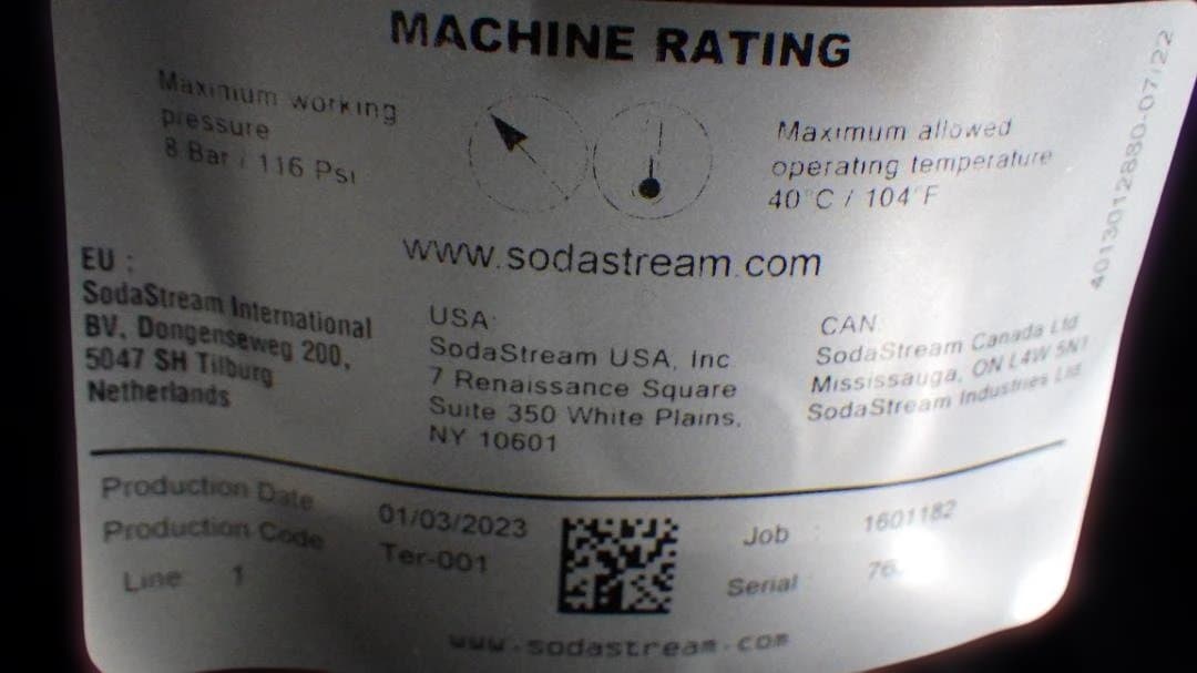 ト*ル様 824/美品　SodaStream Terra ソーダストリーム 炭酸
