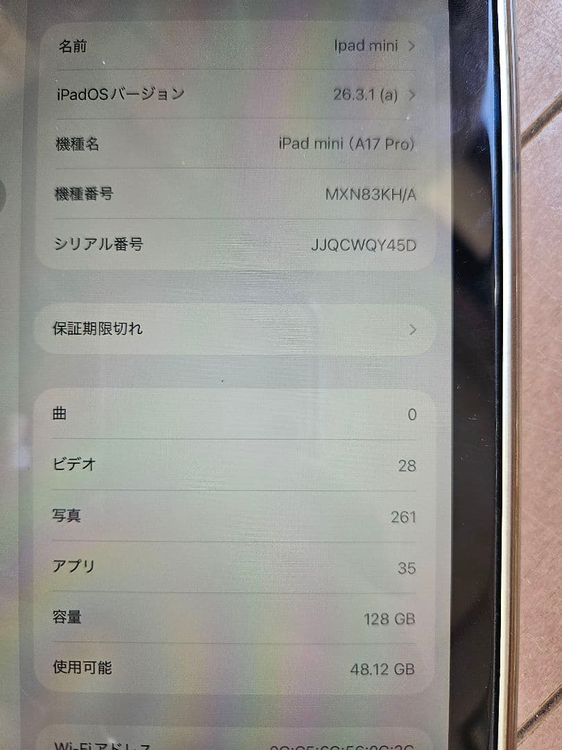 Apple iPad mini 7 本体【売約済み】