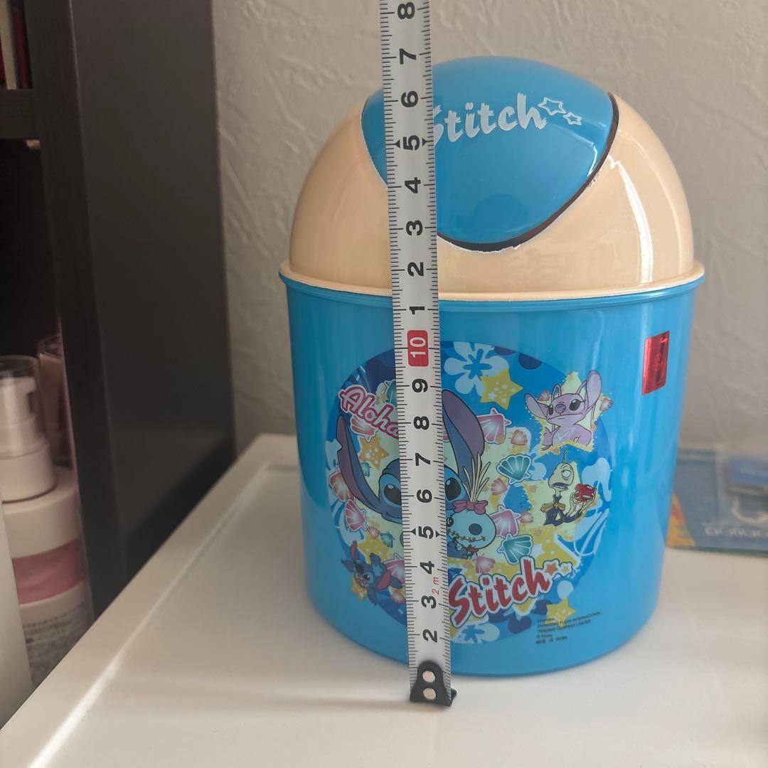 ディズニー　スティッチ　ストラップ　ミニゴミ箱　フィギュア　ステッカー
