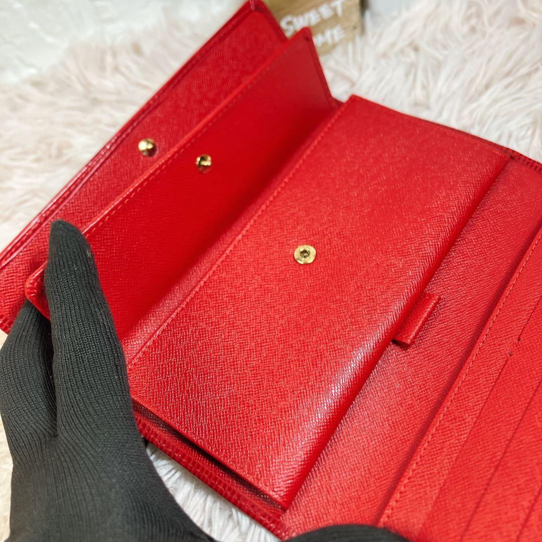 超美品 ルイヴィトン エピ インターナショナル ポルトフォイユ 長財布 赤 折り