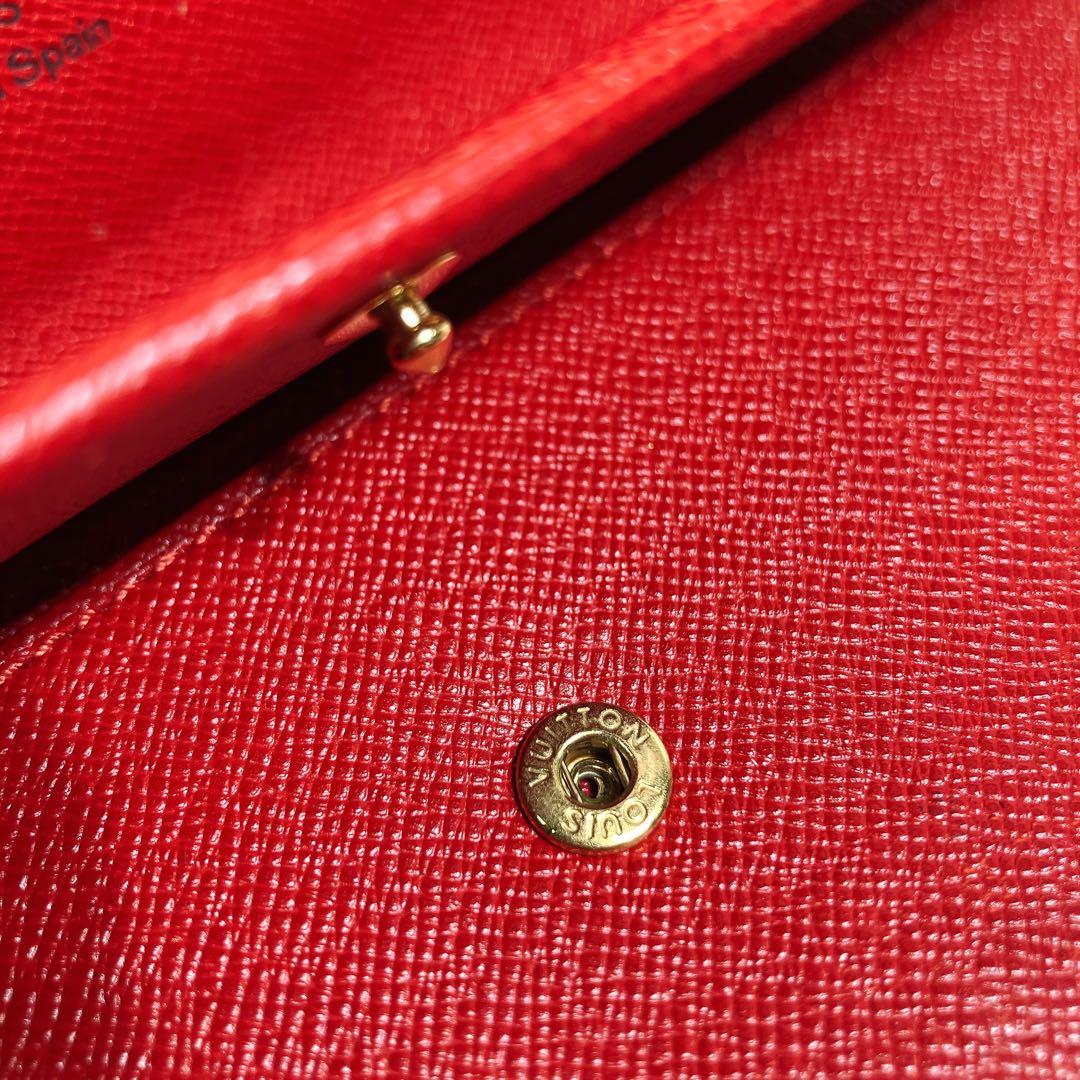 超美品 ルイヴィトン エピ インターナショナル ポルトフォイユ 長財布 赤 折り