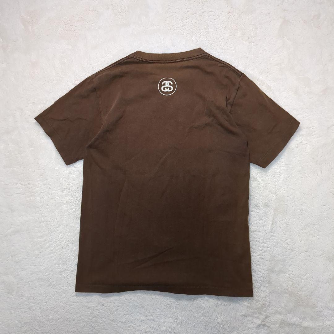 ✨90s！USA製！紺タグ✨old STUSSY NO4 短丈Tシャツ S 茶