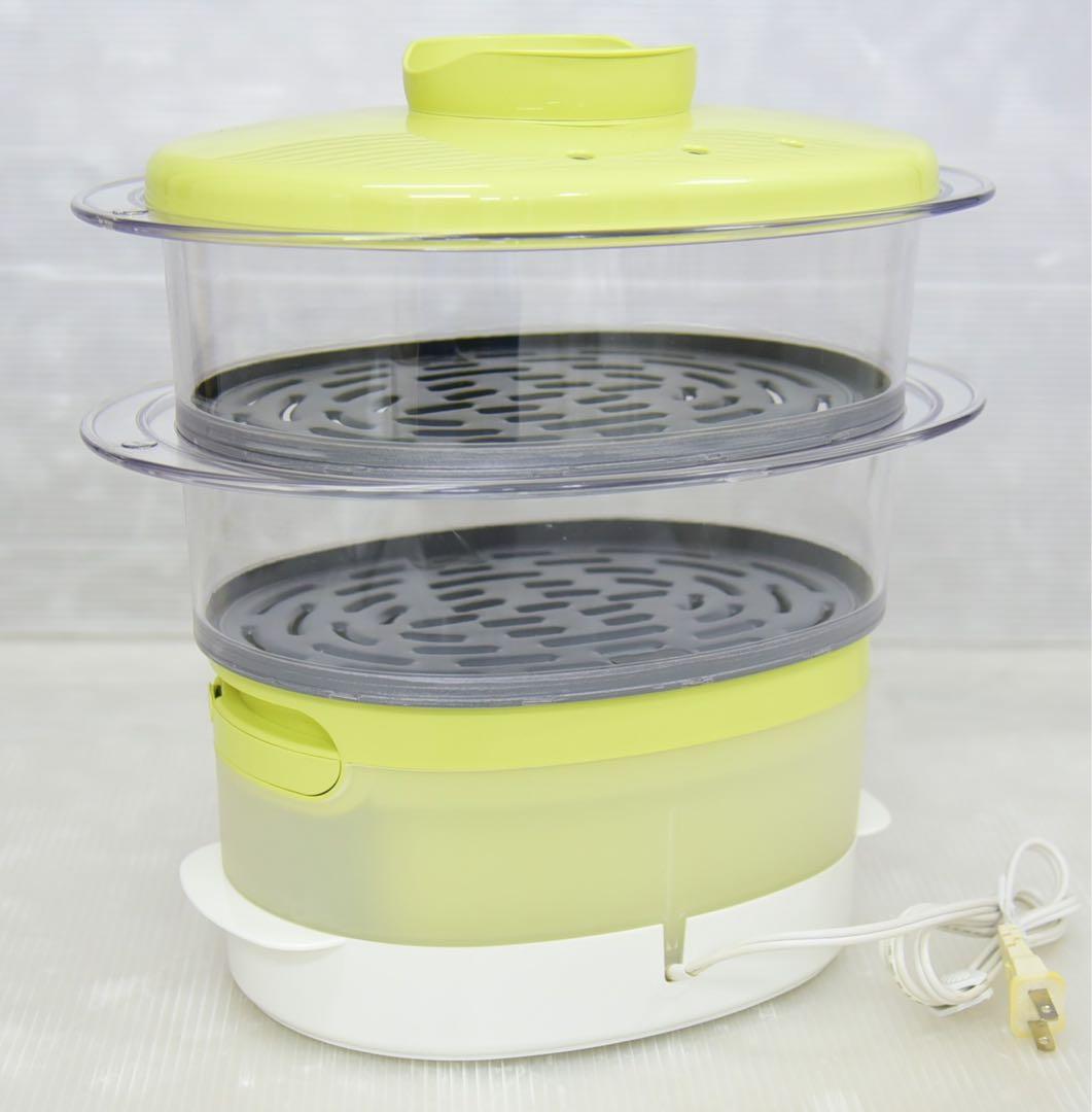未使用 電気蒸し器 T-fal ウルトラコンパクト ライム VC106270