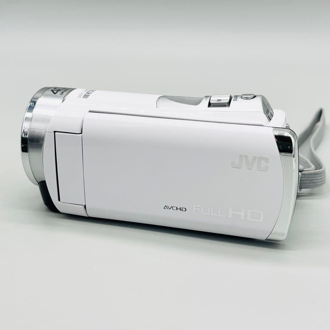 【バッグ付】美品 JVC Everio GZ-HM33 ホワイト ビデオカメラ