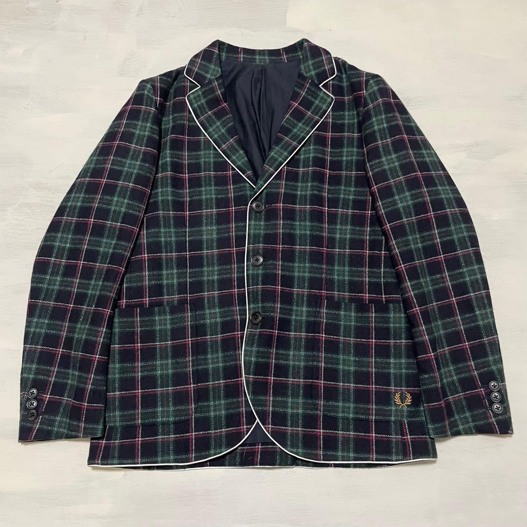 FRED PERRY ウール スーツ セットアップ　ジャケット　本切羽