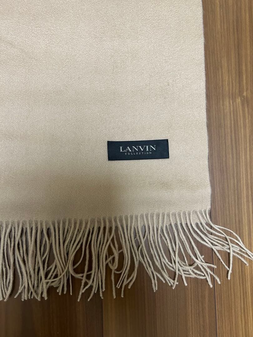 【新品未使用】 LANVIN ランバン　カシミヤ大判ストール ベージュ