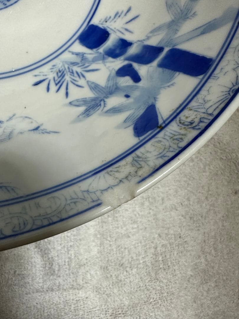 中国　染付　古伊万里　伊万里　ミツ丼　3個