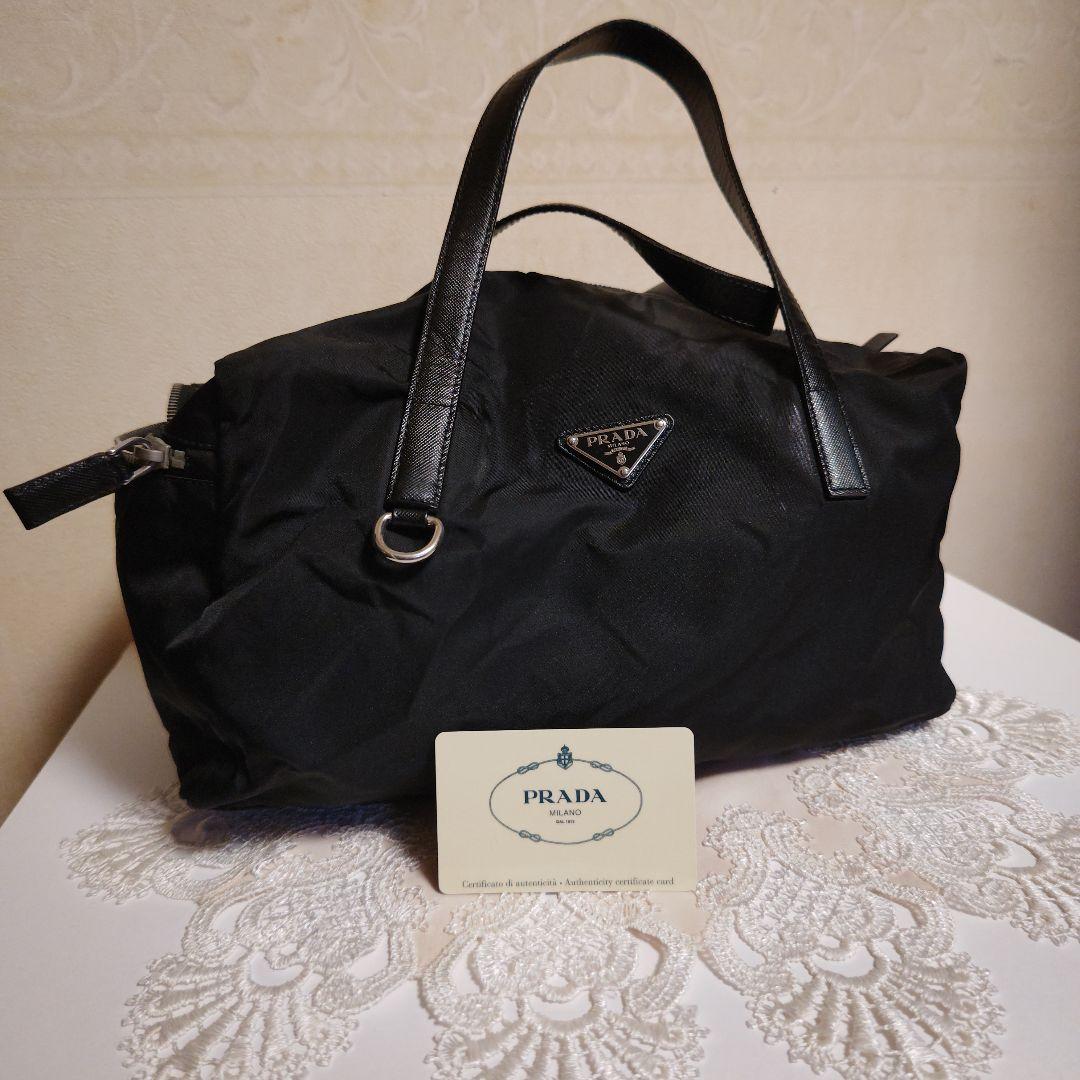 【カード付・値下げ】PRADA プラダ ミニボストン BR2394 ナイロン 黒