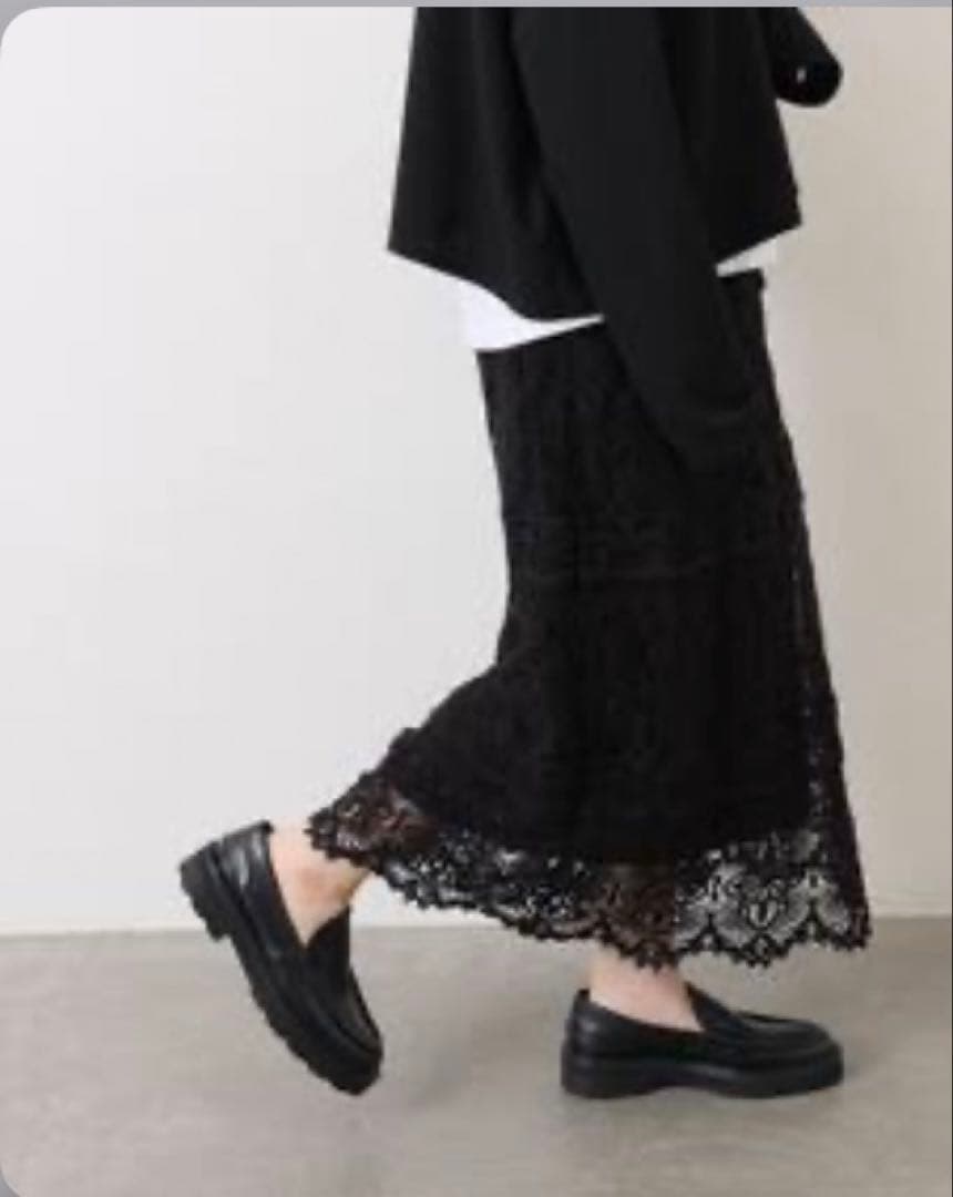 journal standard luxe レースミックススカート⭐︎黒⭐︎未使用品