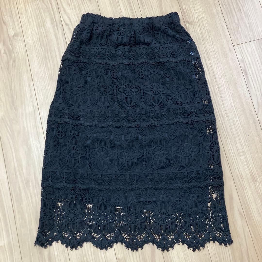 journal standard luxe レースミックススカート⭐︎黒⭐︎未使用品
