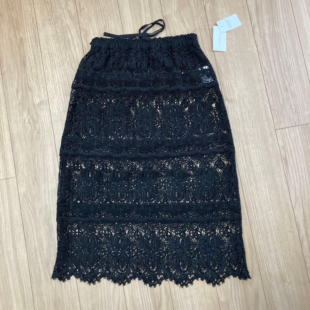 journal standard luxe レースミックススカート⭐︎黒⭐︎未使用品