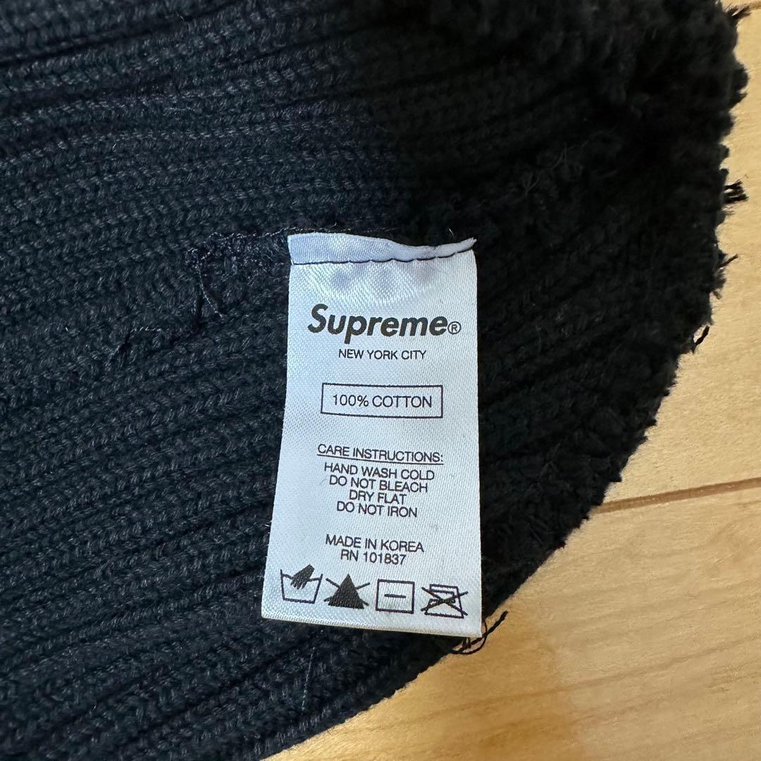 supreme コットンビーニー　中古　ブラック