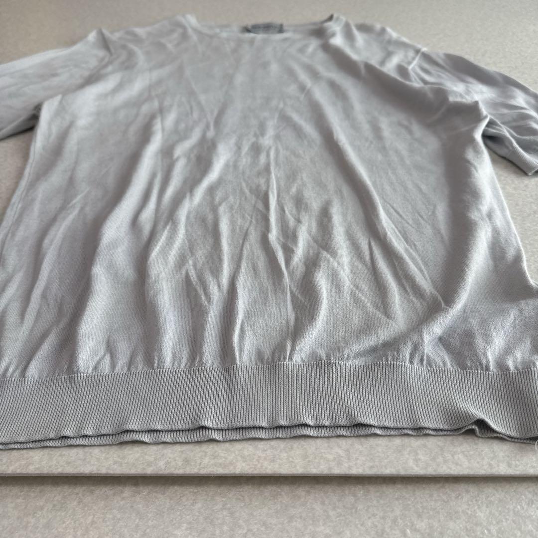 JOHN SMEDLEY シーアイランドコットン ニットTシャツ S 英国製