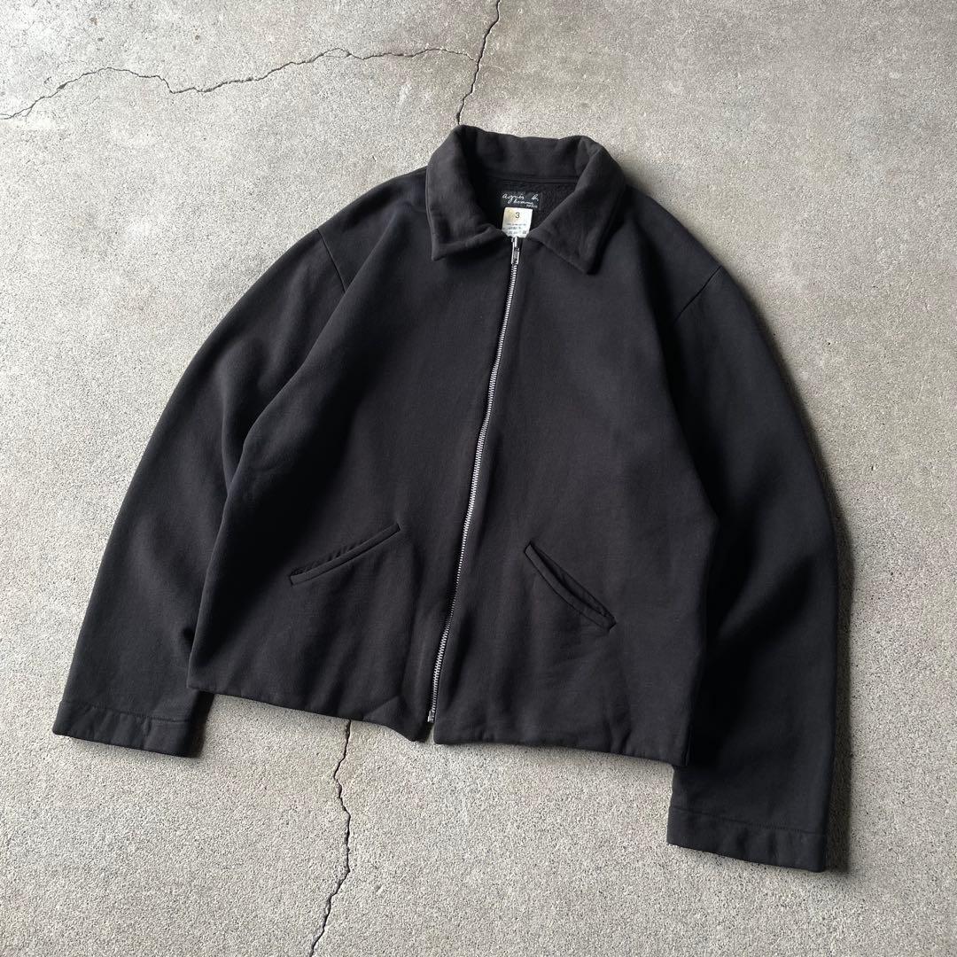 90s agnès b. homme sweat zip up blouson