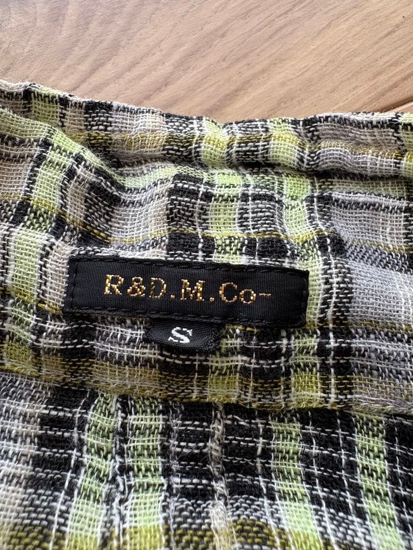 オールドマンズテーラー　R&D.M.Co- リネン羽織　麻100% チェック柄