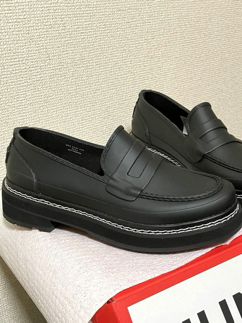 【超美品】HUNTER ハンター ローファー レインシューズ 23cm