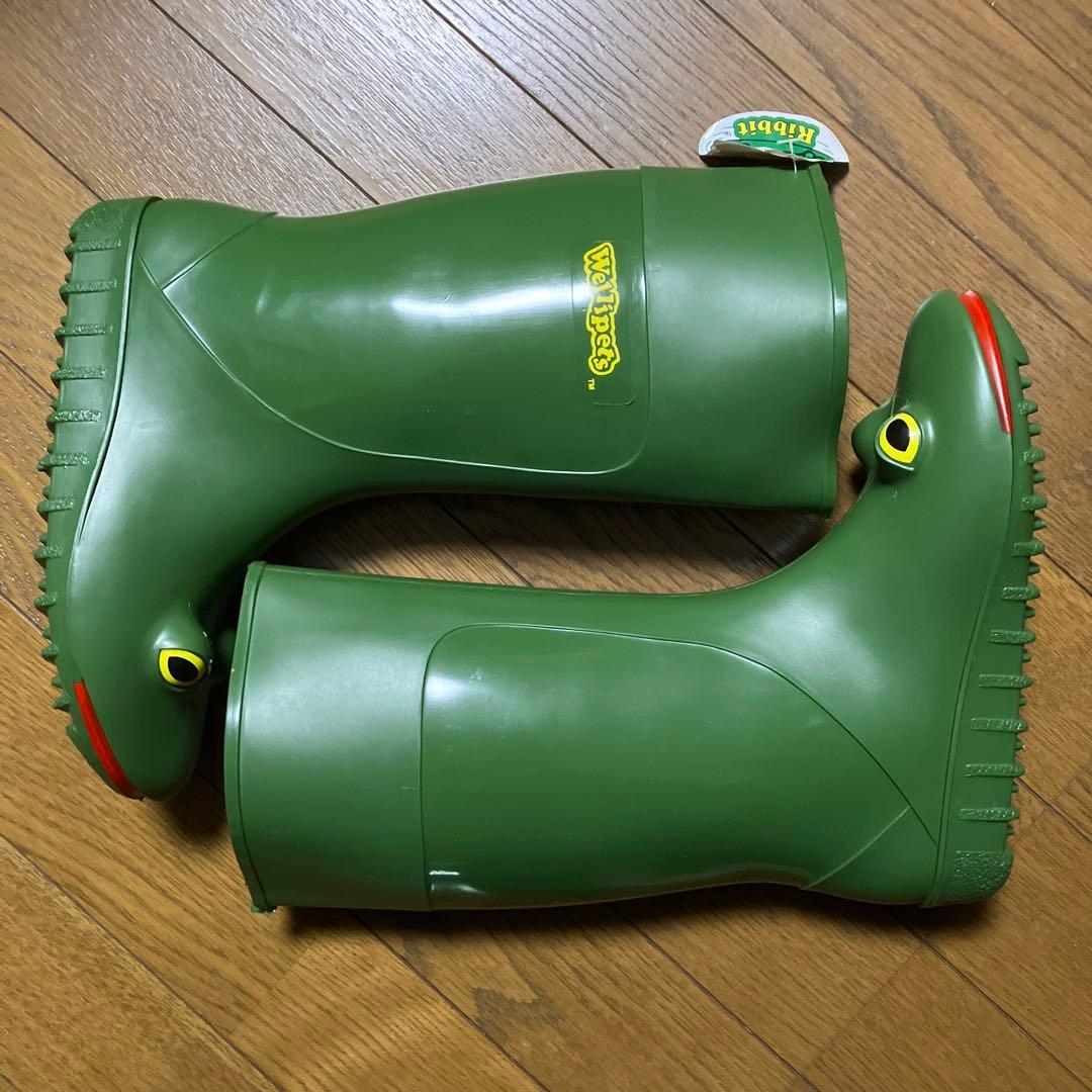 新品 Wellipets ウェリペッツ 廃盤 カエル レインブーツ 21.5cm