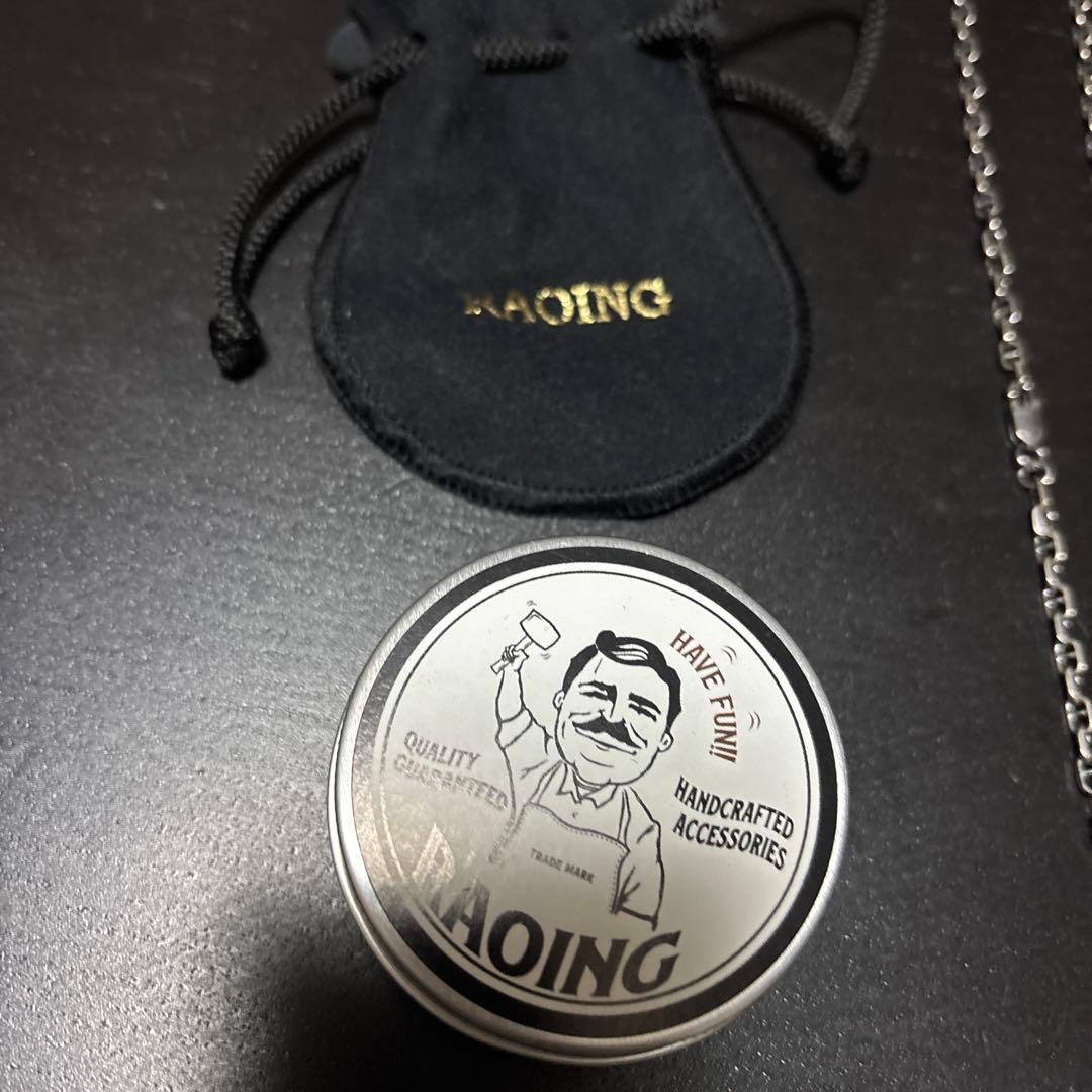 RAOING シルバーチェーン　ネックレス ポーチ55cm silver925