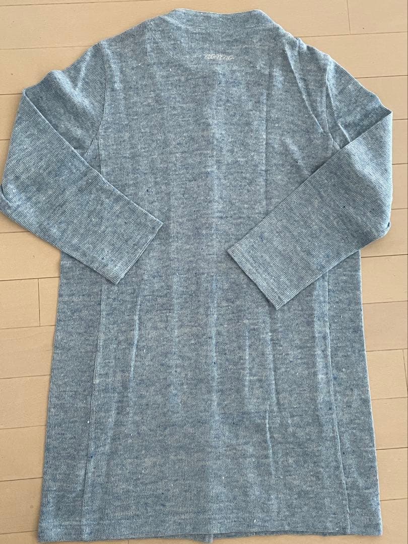 マドモアゼルノンノン　NON NO 麻混　刺繍カーディガン