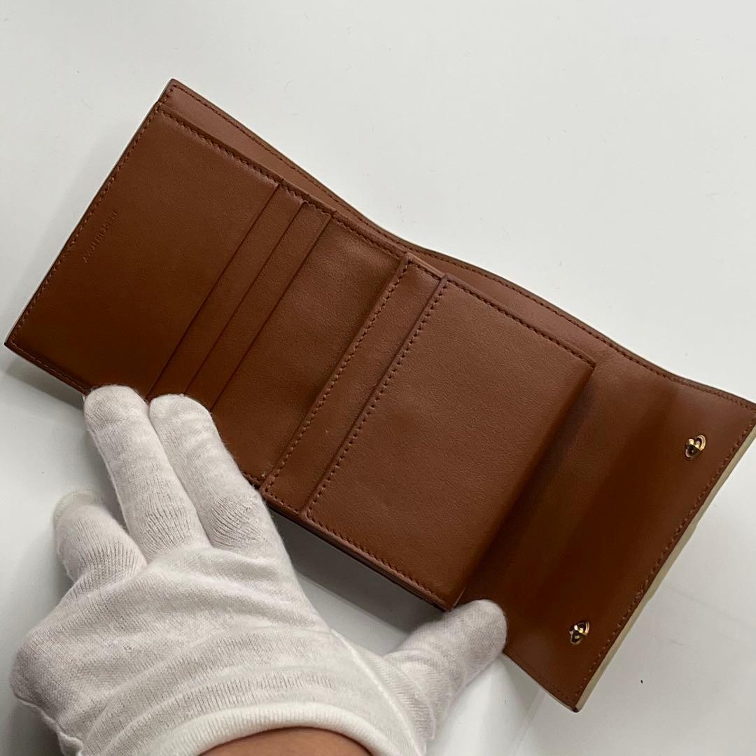 ✨極美品✨【セリーヌ】折り財布　マカダム　ホワイトブラウン