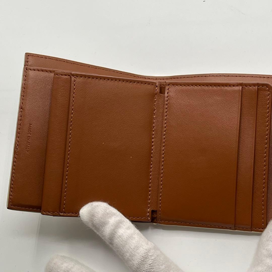 ✨極美品✨【セリーヌ】折り財布　マカダム　ホワイトブラウン