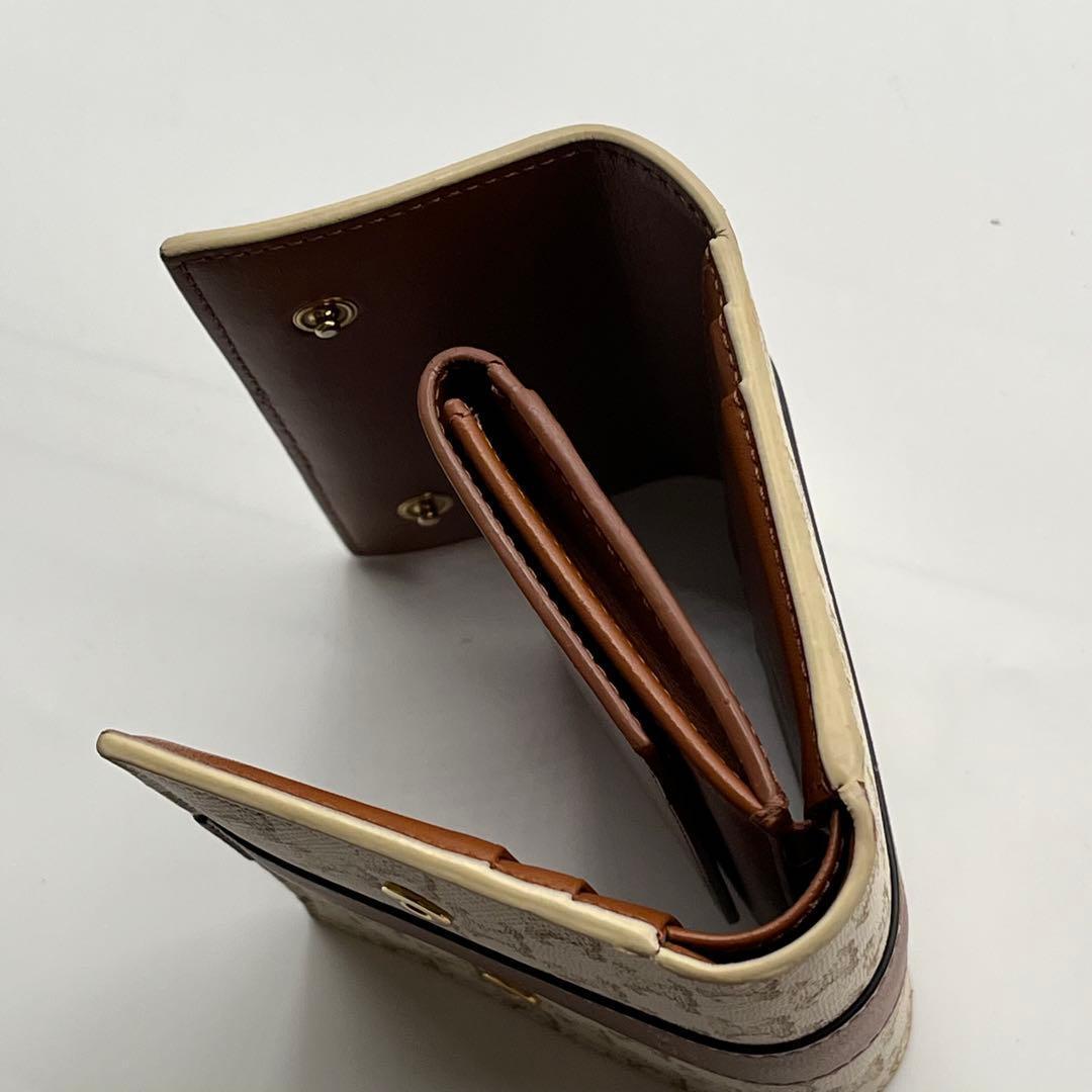 ✨極美品✨【セリーヌ】折り財布　マカダム　ホワイトブラウン