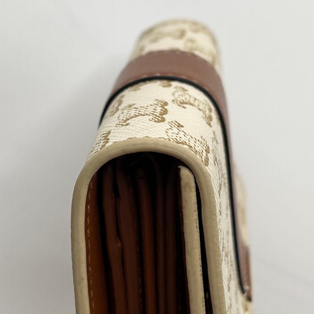 ✨極美品✨【セリーヌ】折り財布　マカダム　ホワイトブラウン