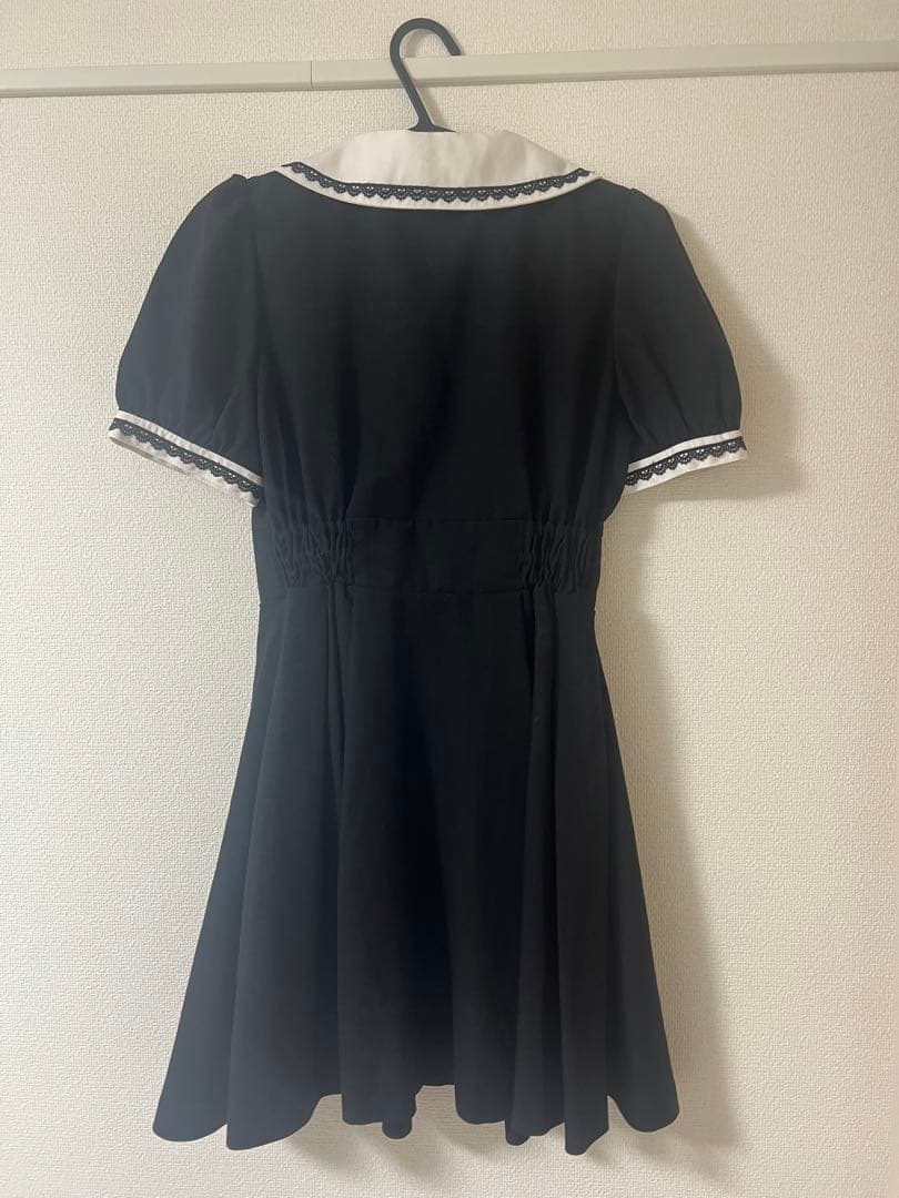 Secret Honey ウエストレースアップラッフルワンピース