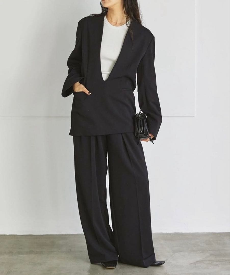 todayful Uneck Pullover Jacketブラック
