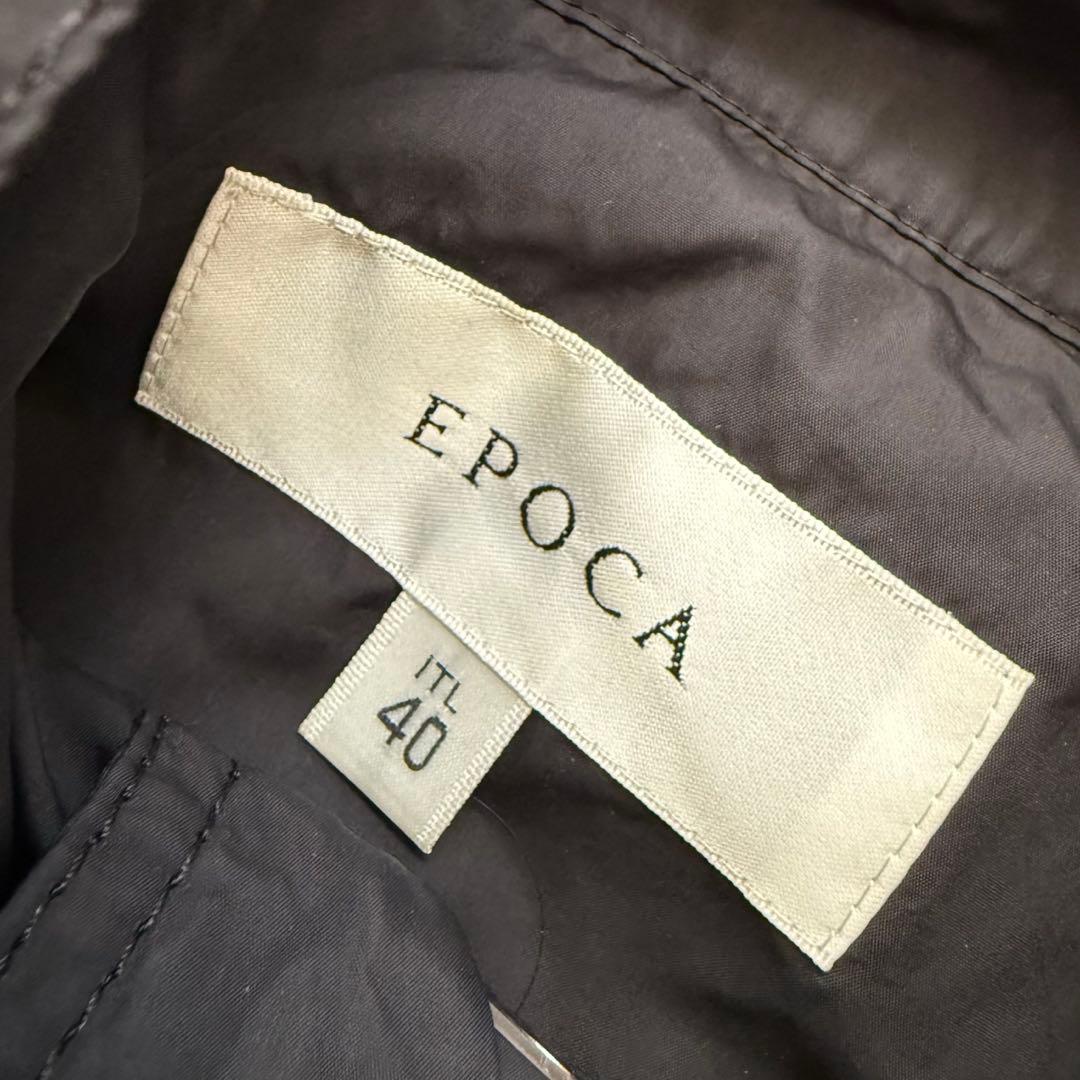 EPOCA ナイロン モッズコート マウンテンパーカー 軽量アウター 黒 40