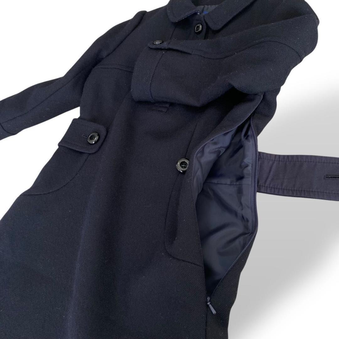 美品　BURBERRY bluelabel ワンピース　ネイビー　冬用　厚手