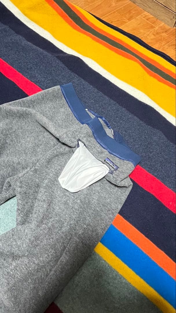 Patagonia フリースパンツ USA製 グレー シンチラ　80s 90s