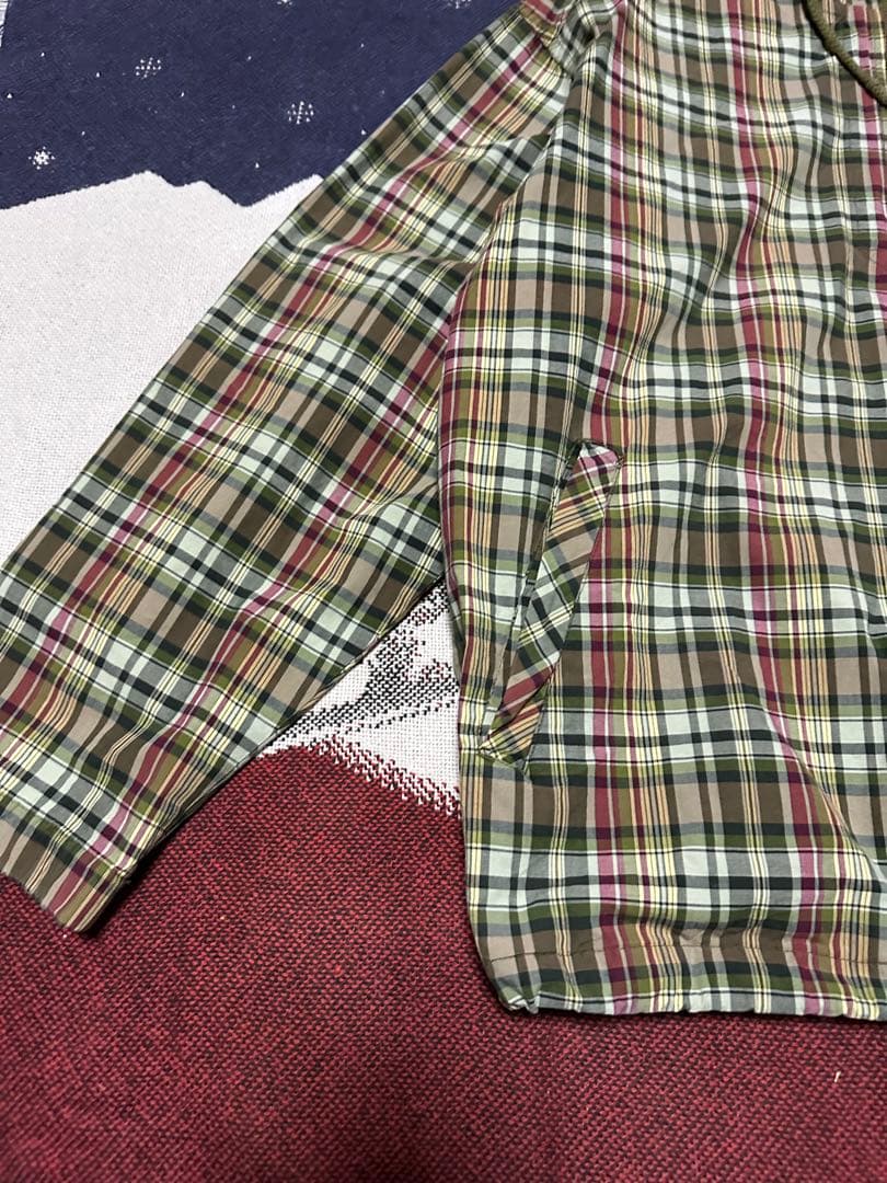 90s eddie bauer コットンアノラックパーカー　マドラスチェック