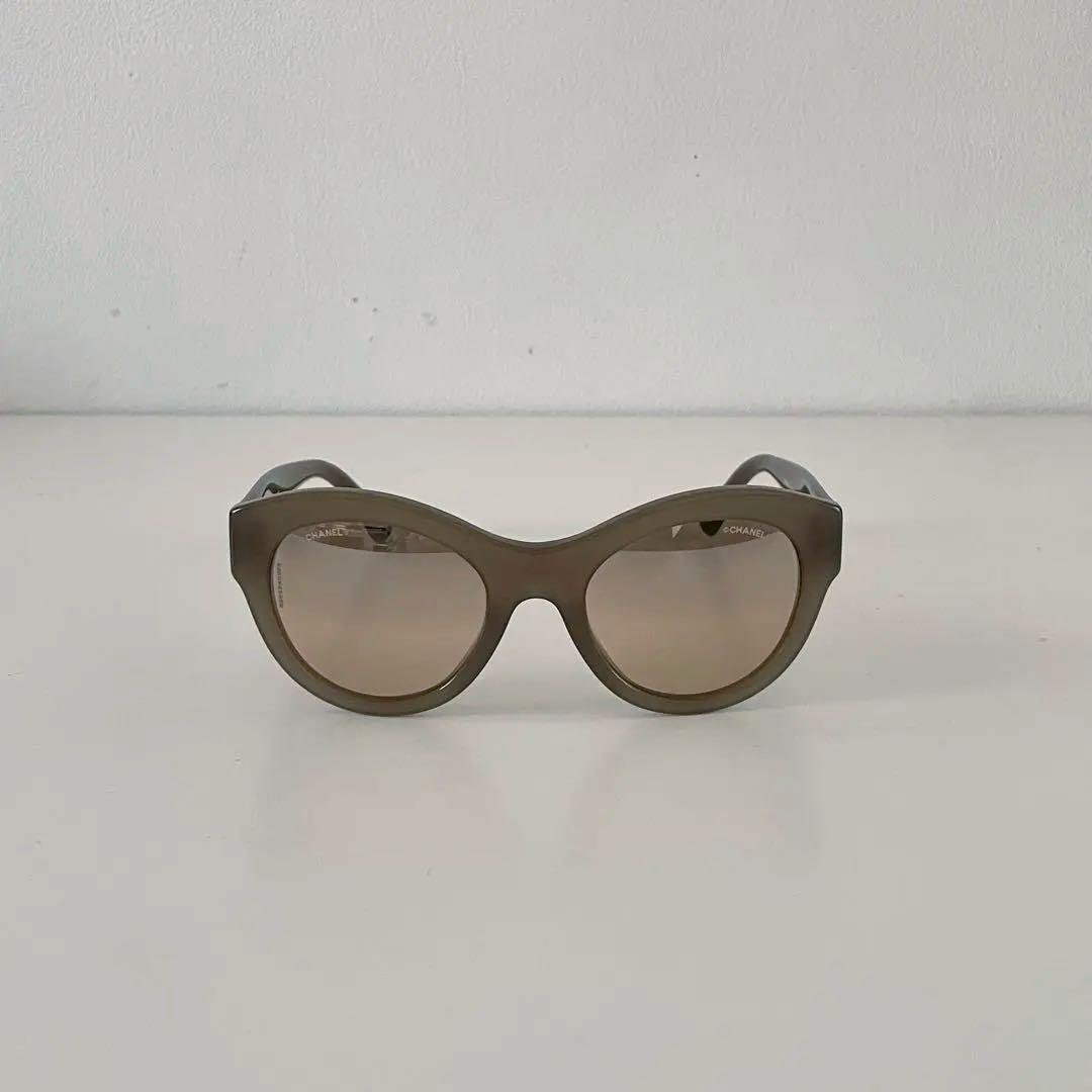 Chanel シャネル サングラス 5371-A ラウンド型ブラウン ベージュ