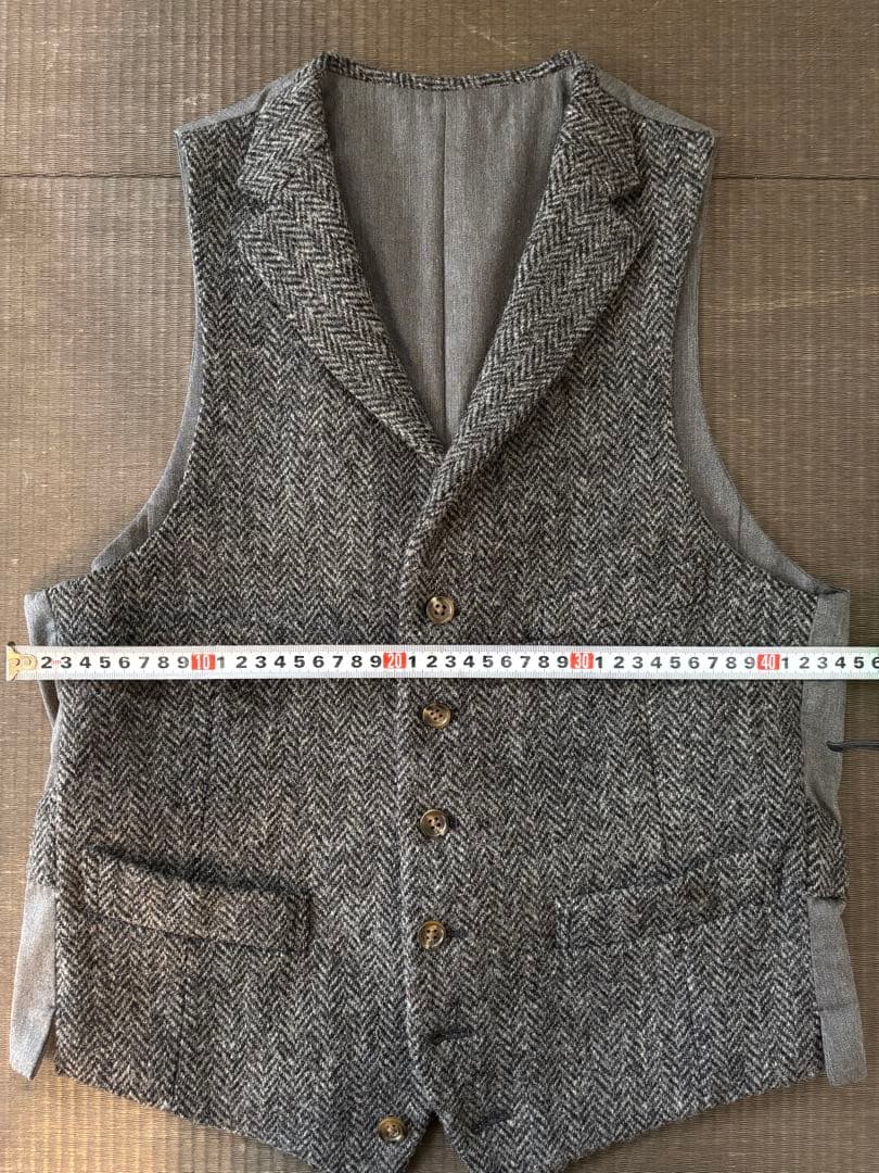 Harris Tweed 襟付き ベスト ジレ