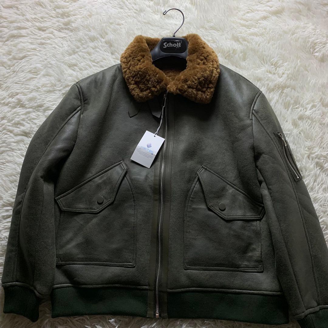 新品■FRANKL IN MUSK フライトジャケット B-3 ムートン 羊革