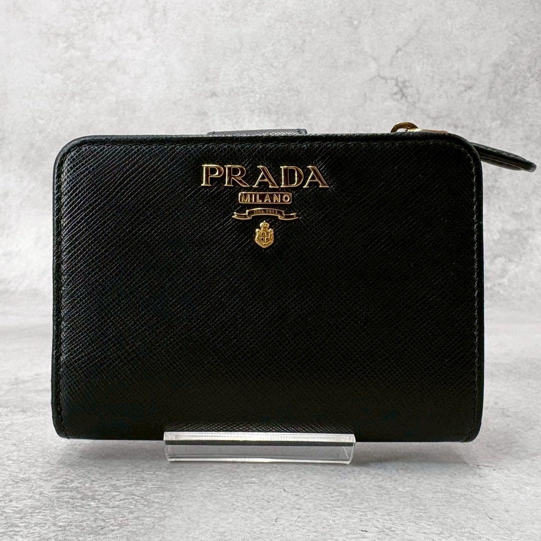 超美品　PRADA プラダ　ジッピーウォレット　サフィアーノ