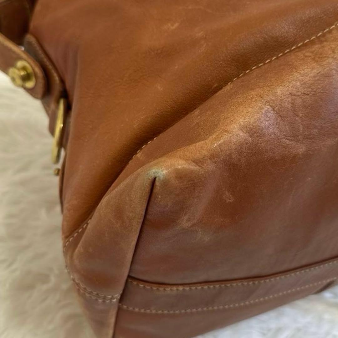 良品✨OLD COACH オールドコーチ レザー ボストンバッグ ブラウン チャ